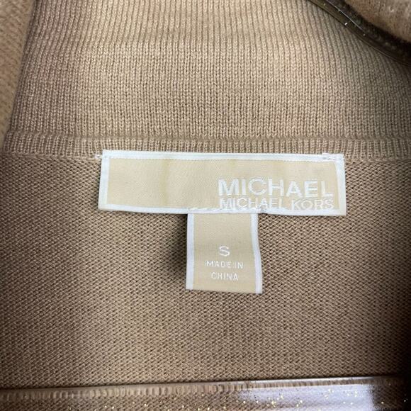 MICHAEL KORS Khaki Fringe Sweater Size S - Picture 4 of 7